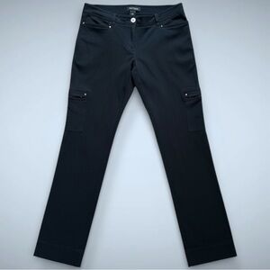 WHBM Black Knit Straight Leg Work Pants | Stretch | Size 6R